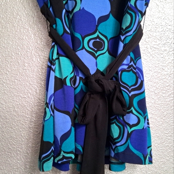 Apt. 9 Multicolor Tunic With A V Neck & Cap Sleeves Size PMI - Picture 6 of 13